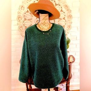 LOFT SHERPA GORGEOUS Emerald or Black COZY SWEATSHIRT